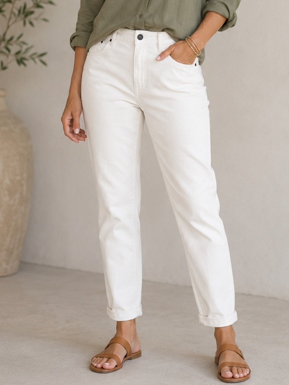 VERONICA BEARD Jeans Women sz 30/10Ecru White BLAKE Straight High Rise NWT